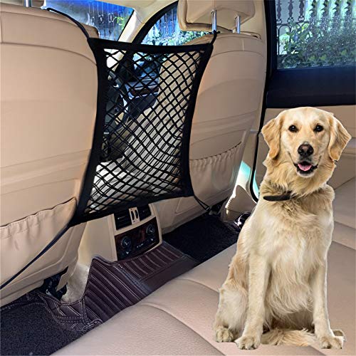 Dog Car Net Barrier with Mesh Organizer (12 in × 14.5 in)