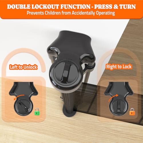 Retractable Baby Gates (Black / 0-80" W x 34" H)