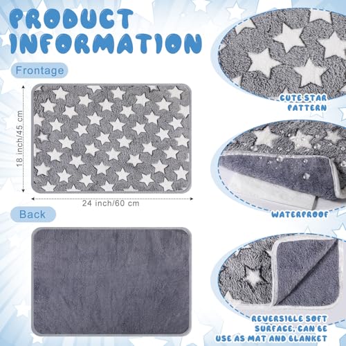 2 Pcs Large Self Warming Cat Pad Self Heating Cat Mat Bed Dog Crate Pet Blankets Thermal Heated Bed Mat for Outdoor Indoor Newborn Kittens Puppies Dog (24 x 18)