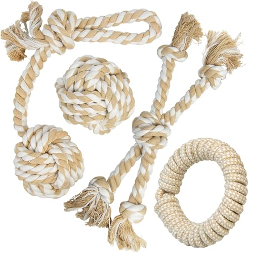 Dog Rope Toy for Large Dogs (Beige / Large)