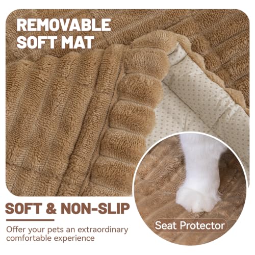 Dog Car Seat Waterproof Bed Cover Back Seat Brown 23.6”x51” (Brown / 23.6”x51”)