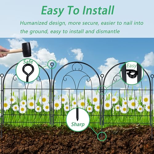 Decorative Garden Fence 17in (21" High,11ft)