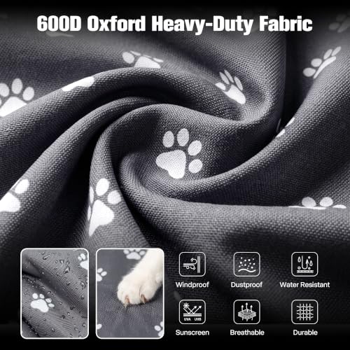 PetPrime 30 Inch Dog Crate Cover with Reversible Mat Set (30"L x 18"W x 21"H)