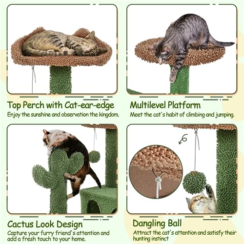 Cactus Cat Tree for Indoor Cats