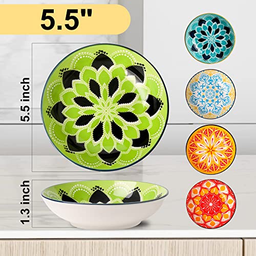 Boho 5 Ceramic Cat Bowls with Silicone Mat (ASCOLOR)