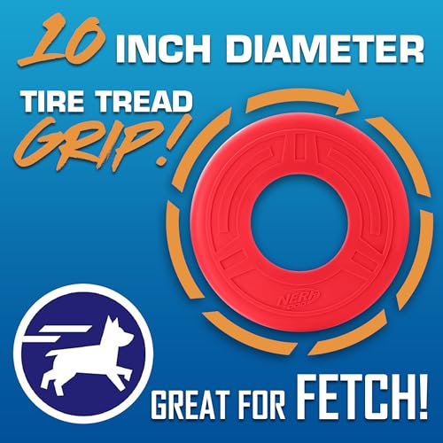 Atomic Flyer Outdoor Dog Toy (Red / 10 Inch)
