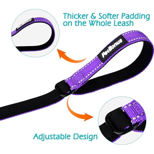 Dog Leash Wrist Strap with Lockable Clip for Dog Retractable Leash (Purple / 1 Pack)