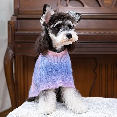 Rainbow Mohair Dog Sweater Cloak (Large(Back Length 14") / Rainbow 1)