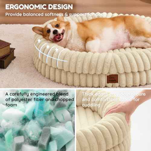 Orthopedic Dog Bed (Sandy Beige / L(35*28*7))