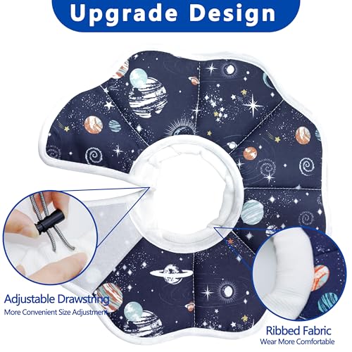 Soft Adjustable Cat Cone Collar (Dark Blue / Medium)