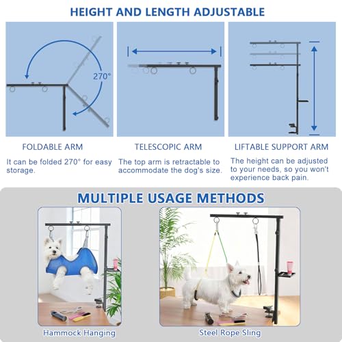 Dog Grooming Table Arm with Clamp