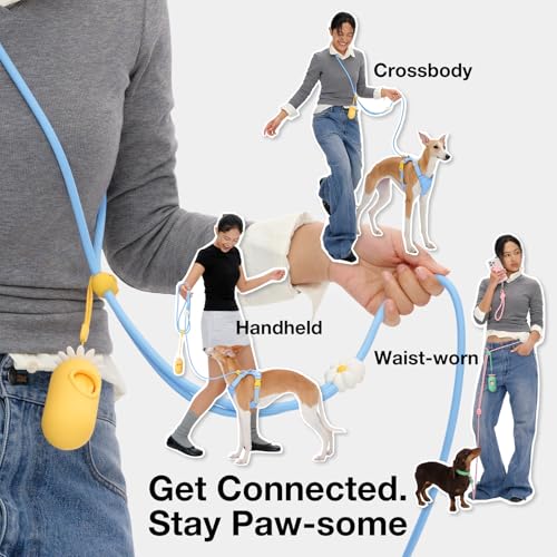 Crossbody Hands Free Dog Leash (Coffee Brown)