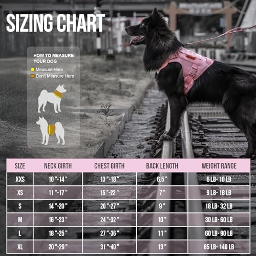 Tactical Dog Harness Vest No (Large / Pink)