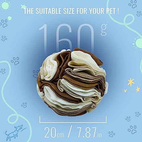 Pet Snuffle Ball (Milk tea brown / 20cm)