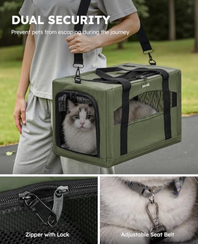 Cat Carrier Stable (Green / 18.5"L x 12.9"W x 11.8"H)