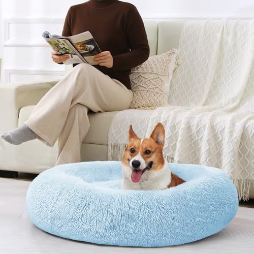 Dog Bed Calming Anti (31" / Light Blue)