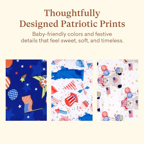 Adjustable Swaddle Wrap for Newborn (Playful Patriotic / Small)