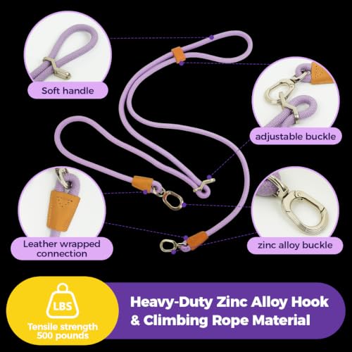 Hands Free Double Dog Leash 2 (Purple)