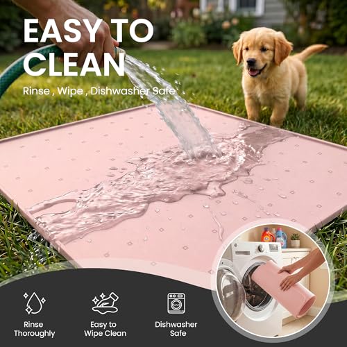 Silicone Pet Feeding Mat (pink / 26*26)