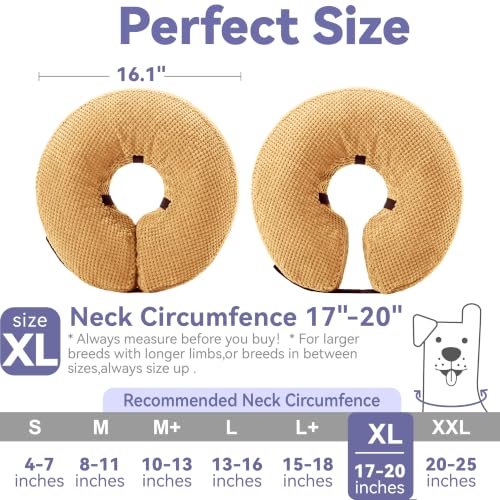 Inflatable Dog Cone Collar (XL(Neck 17"-20") / Yellow)