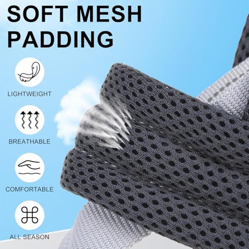 Small Dog Harness and Leash Set (Grey / S: Chest 17.5"-22")