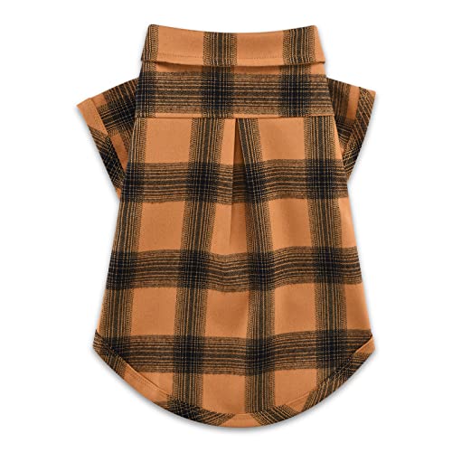 Dog Shirt Plaid Dog Clothes for Small Dogs Boy Girl Cat Clothes Soft Puppy Outfit Adorable Pet T (3XL-(26~38lb)-Chest~26.8" / Yellow)