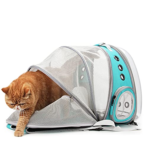 Cat Carrier Backpack (Back Expandable-Green)