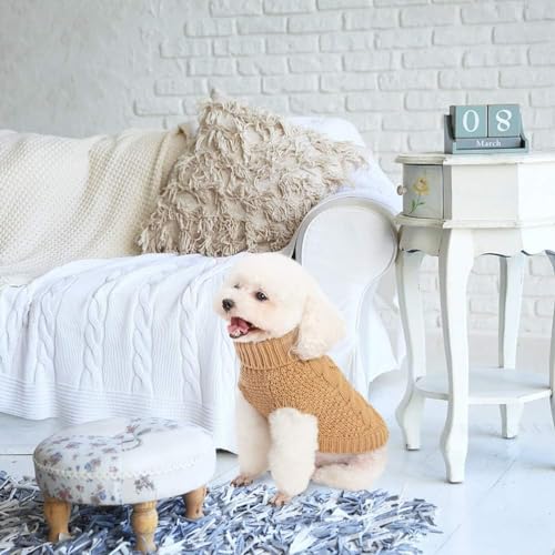 Turtleneck Dog Sweater (Small / Khaki)