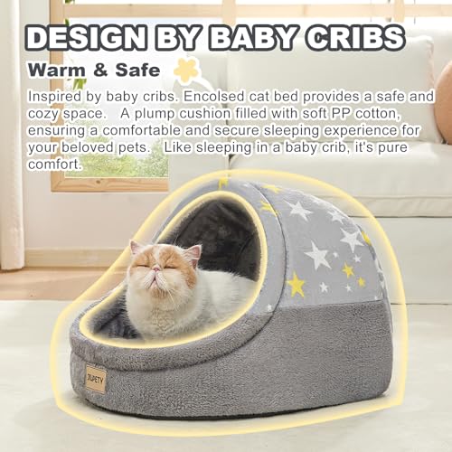 Cute Cat Beds for Indoor Cats (Medium / Gray)