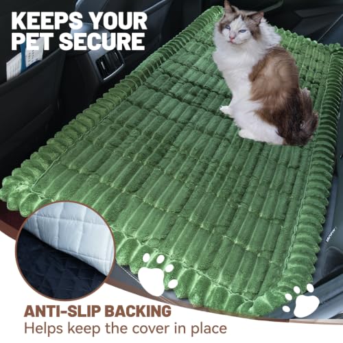 Dog Car Seat Waterproof Bed Cover Back Seat Dark Green 23.6”x51” (Dark Green / 23.6”x51”)