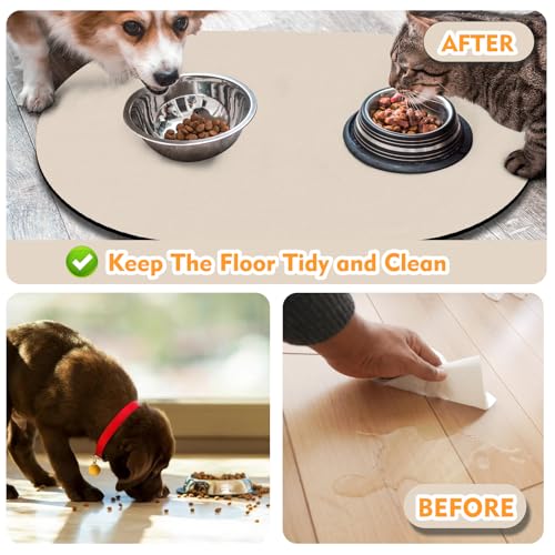 Pet Feeding Mat (20''x12'' / Beige)