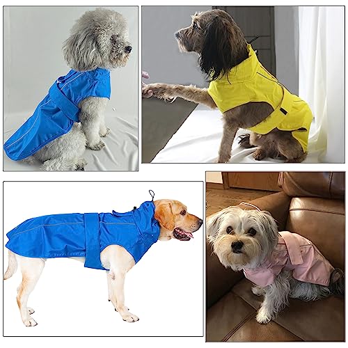 Adjustable Waterproof Dog Raincoat for Dogs (Light Purple / 3X-Large(77-94lb))