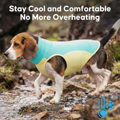 Dog Cooling Vest Evaporative Turtleneck Dog Cooler Jacket for Summer (Blue / Small (4-7lbs))