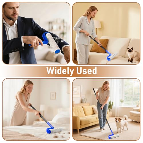 10" Large Lint Roller for Pet Hair Extra Sticky (Blue / 10 Inch)