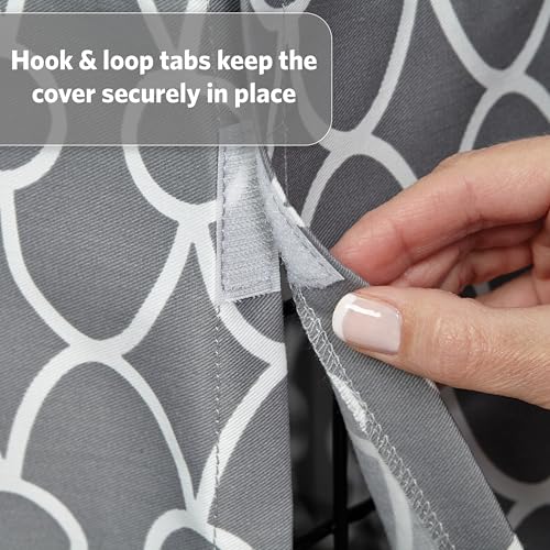 Medium Dog Crate Cover With Teflon Fabric Protector (Gray Geometric Pattern / 29"L x 20"W x 20"H)