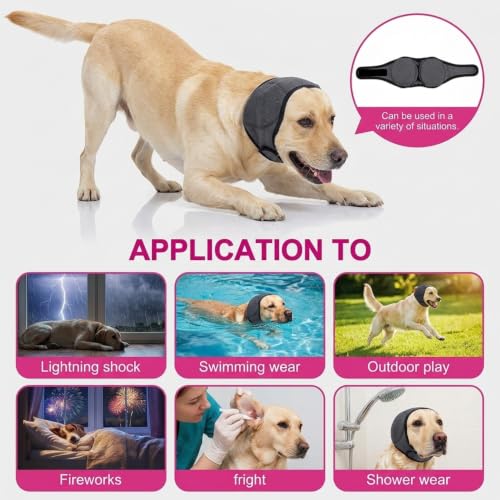 No Flap Ear Wraps for Dogs (Rosy / S)