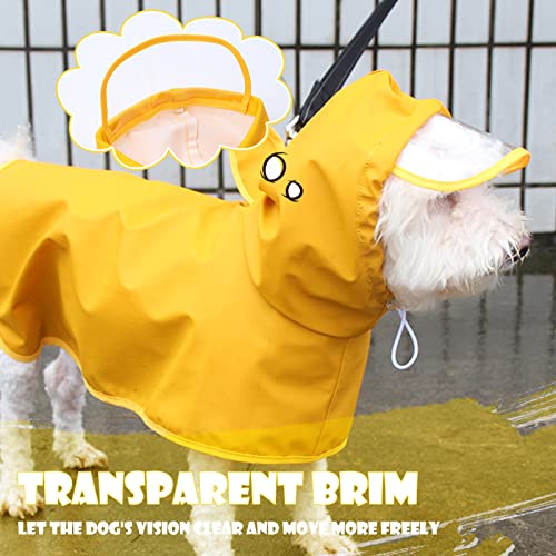 Dog Raincoat for Small Dogs (Small(Label Size:L) / Yellow)