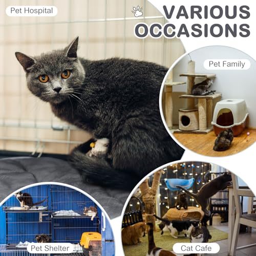 8 Pack Self Heating Cat Mat (Gray / 18 x 24 Inch)