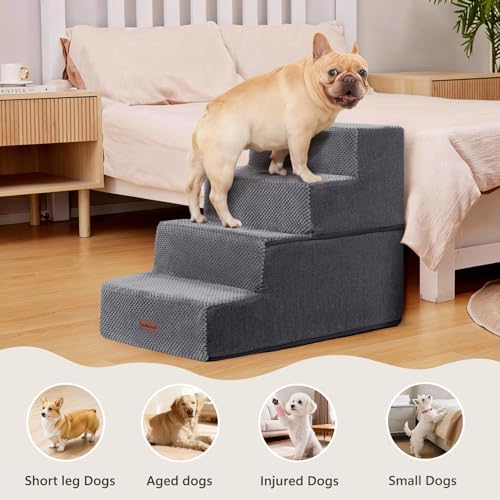 Dog Steps for Bed or Couch (Grey)