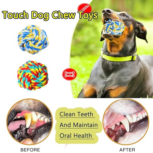 Natural Cotton Dog Rope Toys (colorful-8PCS)