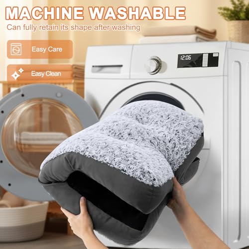 Deluxe Washable Dog Bed for Medium (29.0"l X 19.0"w X 3.5"th / Grey)