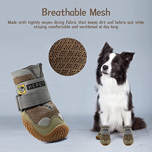 Dog Boots for Large Dogs (Army Green / Width 2.55 Inch)