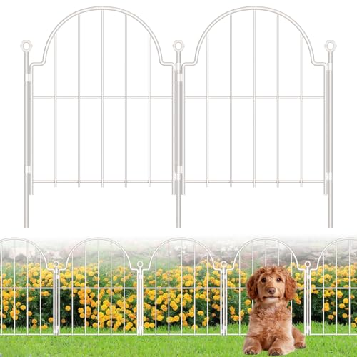 30 Pack White Decorative Garden Fence (White / 17 in(H))