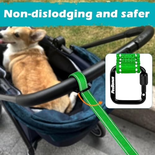 Dog Leash Wrist Strap with Lockable Clip for Dog Retractable Leash (Grass Green / 1 Pack)