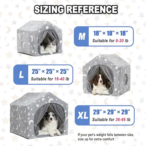 Indoor Dog House (M (18"×18"×18") / Grey)
