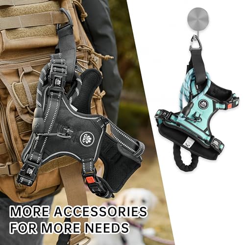 Reflective Dog Harness for Large Dogs (Turquoise / X-Large)