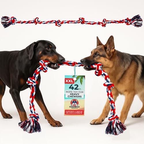 XXL Dog Rope Toy for Large Dogs (Red / 1 Pack)