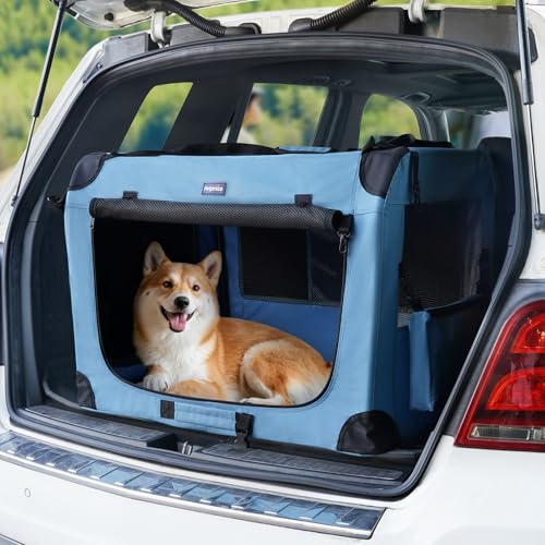 Portable Dog Crates for Medium Dogs (Blue / 32.0"L x 23.0"W x 23.0"H)