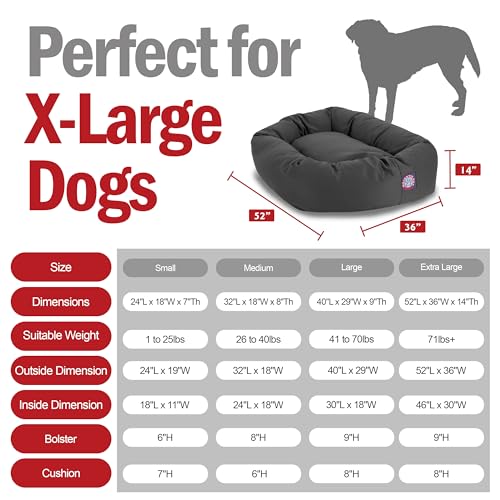 Bagel Calming Dog Bed (Gray)