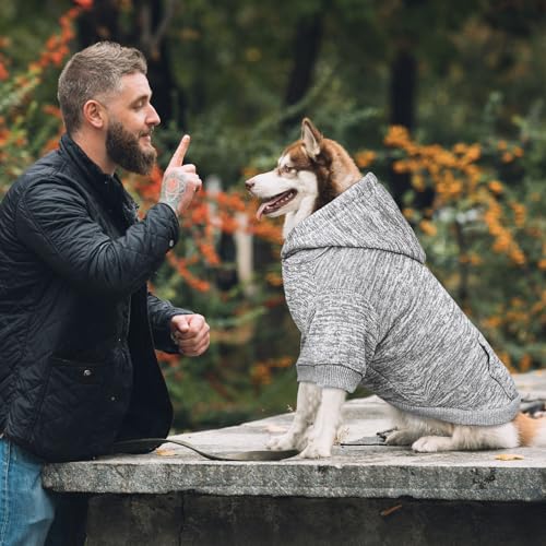 Dog Sweaters for Large Dogs (Large / Grey)